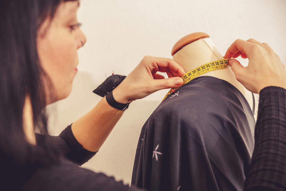Fashion Designer Measuring Dress Form