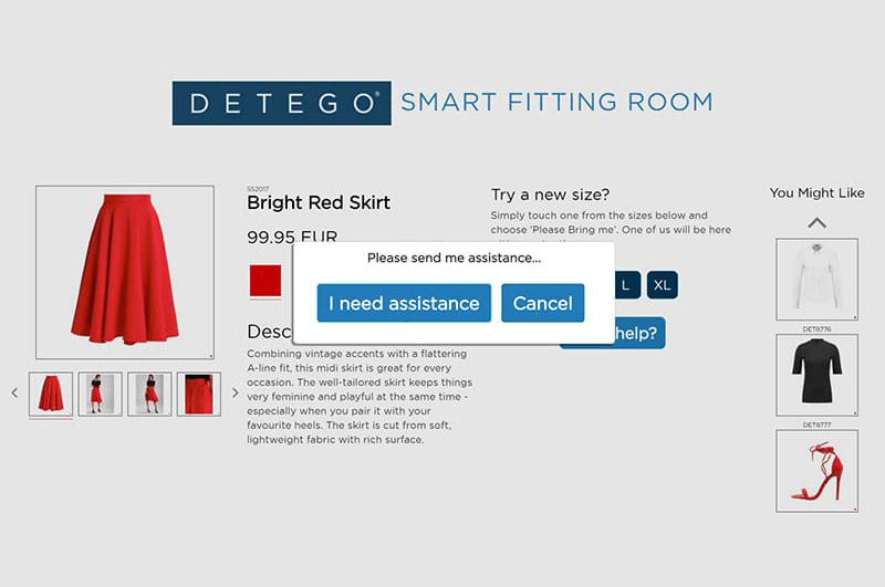 Detego Smart Fitting Room Display