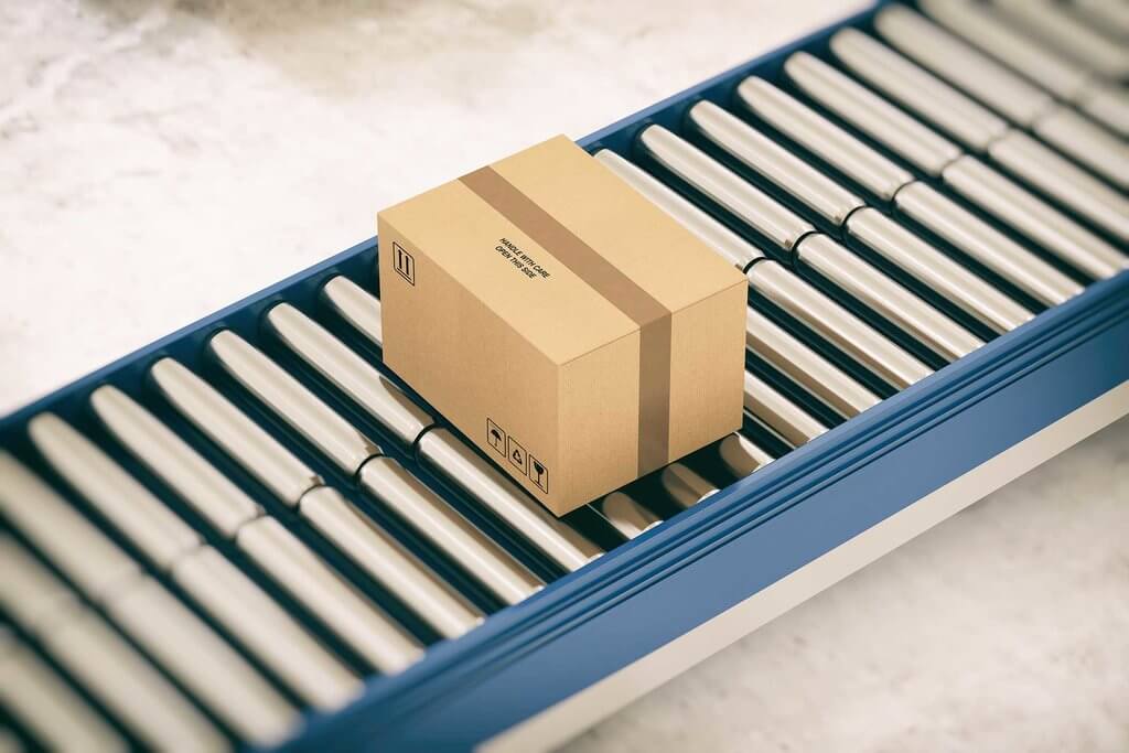 Supply Chain Box on Conveyor